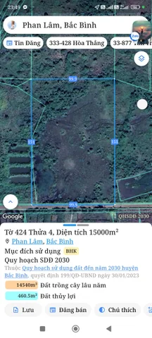 Bán đất 15000m² ngang 100m giá 1.3 tỷ tại Xã Phan Sơn