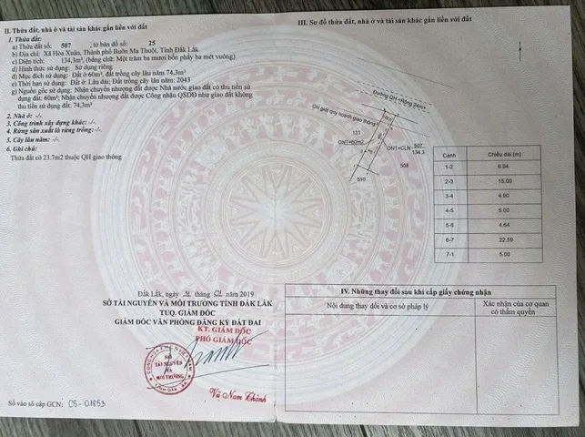 BÁN ĐẤT XÃ HÒA XUÂN – GIÁ TỐT ĐẦU TƯ Giá bán: 1,55 tỷ