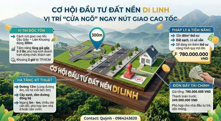 Bán 140m2 tại Di Linh, Lâm Đồng, giá 249 triệu