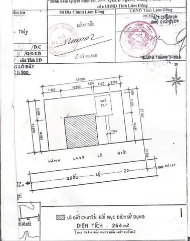 Bán gấp đất mặt tiền Hùng Vương, Di Linh, 1604m2, giá thỏa thuận