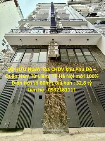 SỞ HỮU NGAY Tòa CHDV khu Phú Đô – Quận Nam Từ Liêm, TP Hà Nội mới 100%