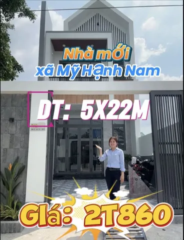 Bán nhà mới xây đường Giồng Lớn, cách chợ Mỹ Hạnh 500m| DT: 5x22m, SHR