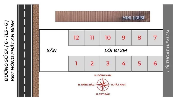 Bán Minihouse Cao cấp mới xây 280m² full thổ cư ngang 10m tại Đường A5 Phường An Bình, Tp Cần Thơ