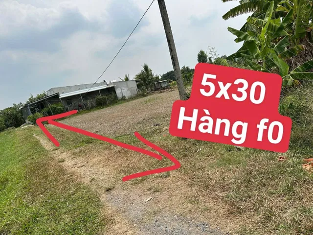 Bán đất 150m² full thổ cư ngang 5m giá 720 triệu tại Xã Mỹ Hạnh