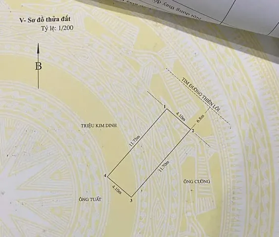 Bán đất 48m² full thổ cư ngang 4,1m giá 6.6 tỷ tại Đường Thiên Lôi Phường An Biên (vỉa hè 3m)