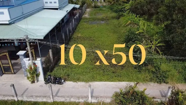 Đất 2 mặt tiền 500m2 (10x50) có 200m2 thổ, Phước Lợi, Bến Lức, Long An, giá 1.9 tỷ TLCC