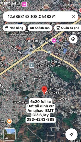 Bán đất 123.7m² full thổ cư ngang 6m giá 6.6 tỷ tại Phường Tân Lập