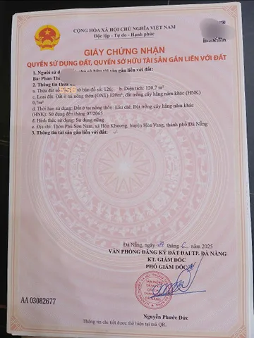 📌📌📌LÀM VIỆC TRỰC TIẾP GIÁ TỐT !!! Bán đất thôn Phú Sơn Nam, xã Hòa Khương