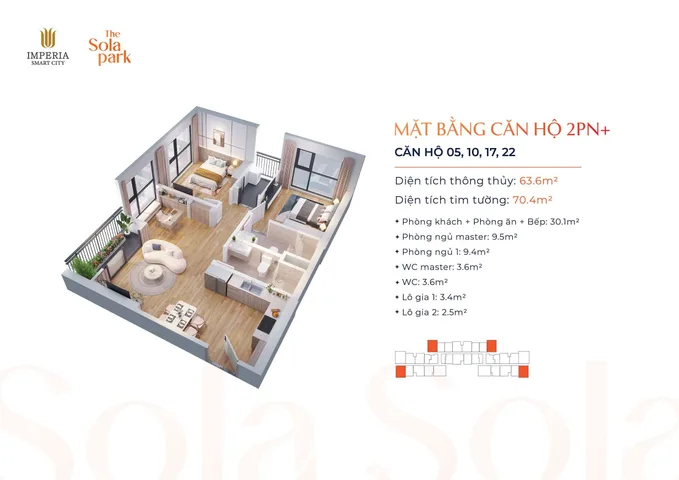 Chính chủ bán "SIÊU PHẨM SONG THẬP - CĂN 1010 TÒA G2 SOLAPARK"