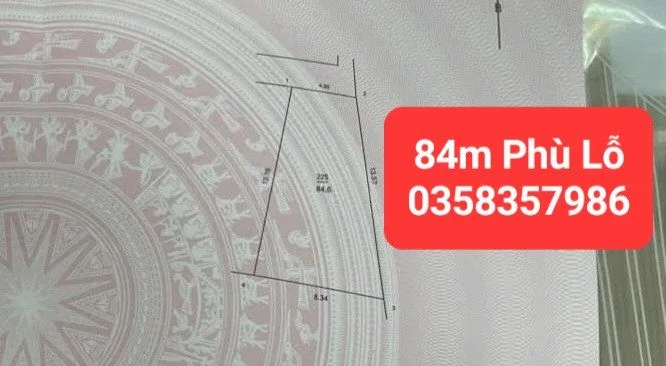 Bán đất 84m² full thổ cư ngang 8.34m giá 2.95 tỷ tại Xã Sóc Sơn