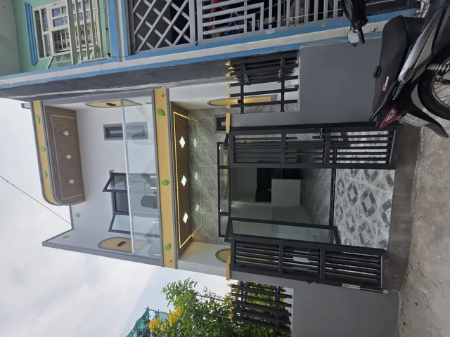 Bán gấp nhà 1 trệt 1 lầu giáp Hóc Môn giá 495 Triệu