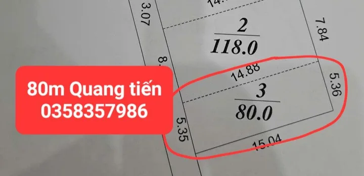 Bán đất 80m² full thổ cư ngang 5.35m giá 2.6 tỷ tại Xã Nội Bài