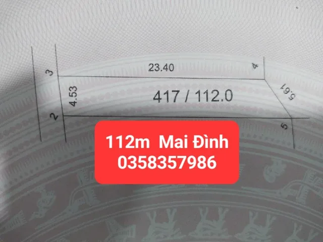Bán đất 112m² có sẵn 70m² thổ cư ngang 5.61m giá 3.8 tỷ tại Xã Sóc Sơn