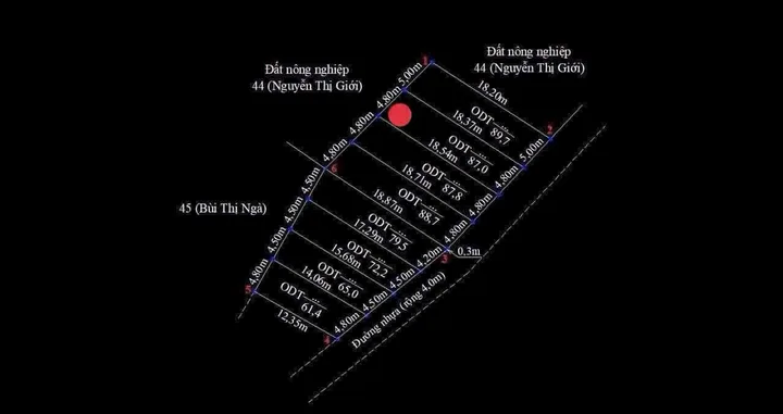 Bán đất 87m² full thổ cư ngang 4,5m giá 1.59 tỷ tại Phường Nam Đồ Sơn (ngõ 4,2m Bàng La, Đồ Sơn cũ)