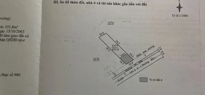 Bán Nhà đất 435m2 có thổ cư 100m2 liên hệ biết chi tiết