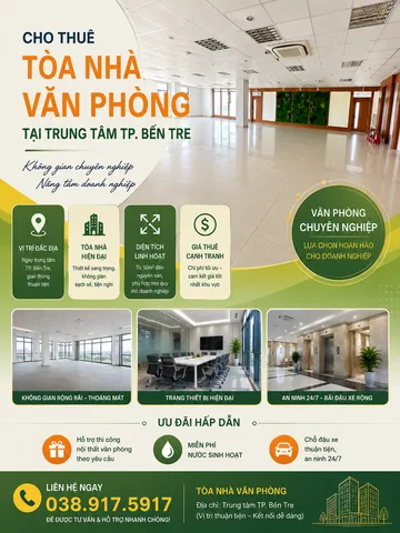 Cho thuê mặt bằng tòa nhà văn phòng có độ nhận diện cao tại Phường 7