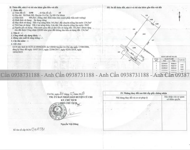 Bán đất 1103m² có sẵn 346m² thổ cư ngang 34m giá 10.5 tỷ tại Xã Bình Mỹ