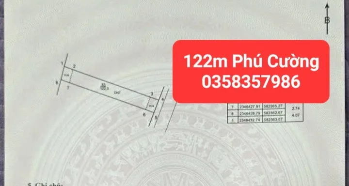 Bán nhà 122m² full thổ cư ngang 4.07m giá 7.1 tỷ tại Xã Nội Bài