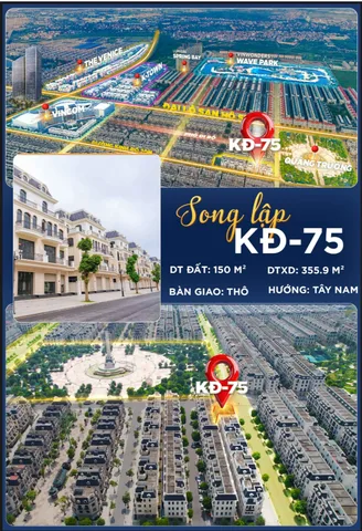 🔥 HOT NHẤT PHÂN KHU KINH ĐÔ – SONG LẬP MẶT TIỀN 10M GIÁ CỰC TỐT