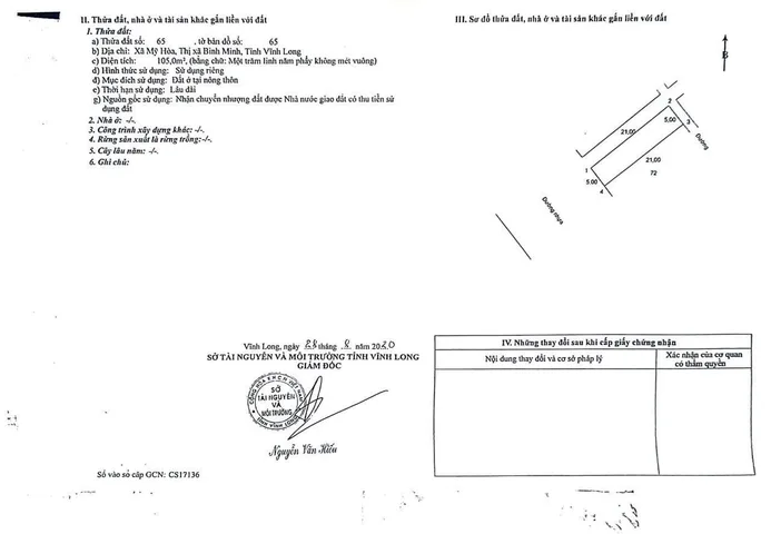 Bán 105 mét vuông đất, nền TRỤC CHÍNH Khu công nhiệp Hoàng Quận, cặp hẽm kỹ thuật 2m