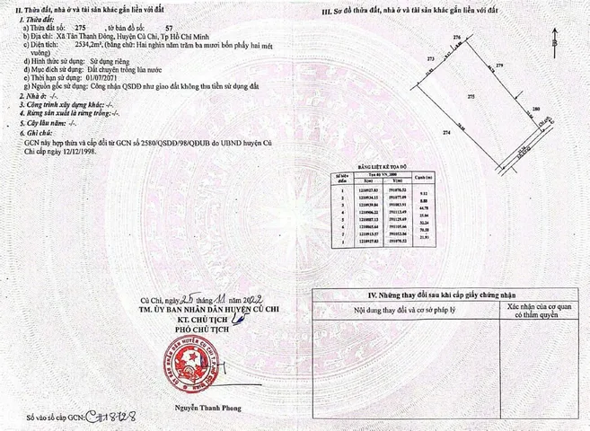 (S914) Đất Lúa mặt Mương xã Tân Thạnh Đông, dt 2.534m2, giá 1 tỷ 700