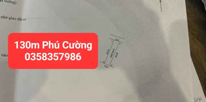Bán đất 100m² full thổ cư ngang 5.21m giá 5.4 tỷ tại Xã Nội Bài