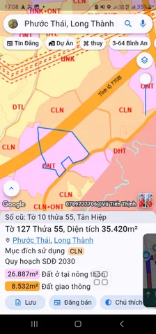 Bán đất 92000m² ngang 300m giá 119 tỷ tại Xã Phước Thái