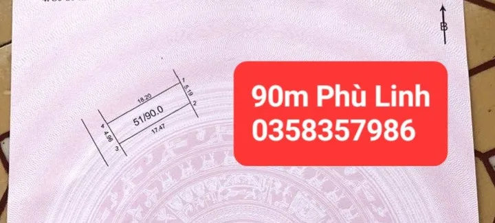 Bán đất 90m² full thổ cư ngang 5.19m giá 2.68 tỷ tại Xã Sóc Sơn