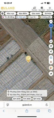 Bán đất 135m² có sẵn 60m² thổ cư ngang 5m giá 1.25 tỷ tại Phường Diên Hồng