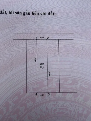 Bán đất 86,1m² full thổ cư ngang 4,03m giá 5.34 tỷ tại Xã Chương Dương