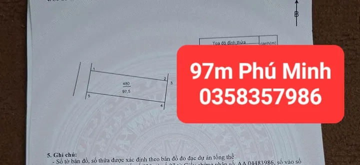 Bán đất 97m² full thổ cư ngang 5.34m giá 4.6 tỷ tại Xã Nội Bài