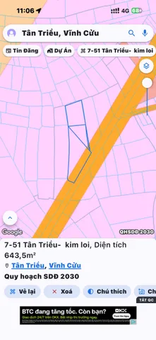 BÁN ĐẤT THẠNH PHÚ – VĨNH CỬU, ĐỒNG NAI- 
Nay là Tân Triều thành phố Đồng Nai