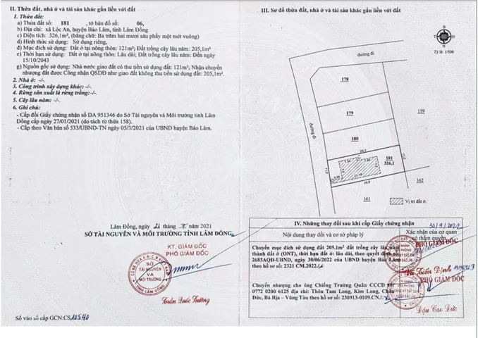 BÁN ĐẤT 326M², NGANG 12,9M, LỘC AN, BẢO LÂM, LÂM ĐỒNG