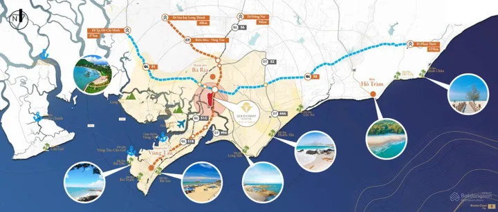 Nhà phố gold coast vũng tàu, long điền, bà rịa vũng tàu, với thiết kế 4 tầng, 4p