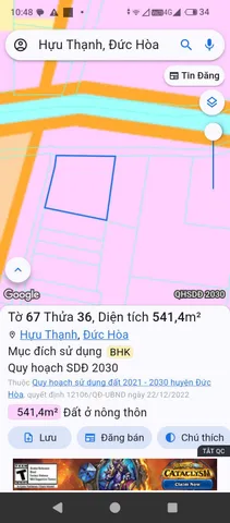 Chính chủ cần bán gấp lô đất đường bê tông cập kênh lớn 2 MT giá rẻ tại Đức Hòa, Tây Ninh