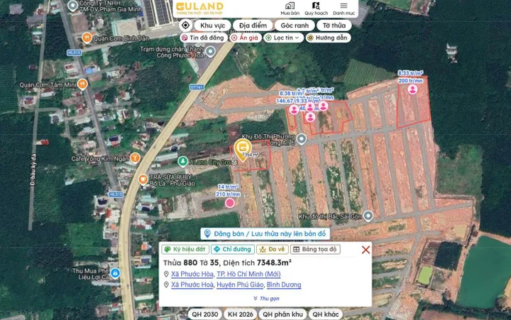 Bán đất 80m² full thổ cư ngang 5m giá 780 triệu tại Đường ĐT 741 Xã Phước Hòa