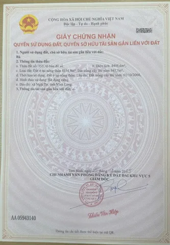 Bán đất mặt tiền đường 909, gần Quốc lộ 54, Tỉnh Vĩnh Long