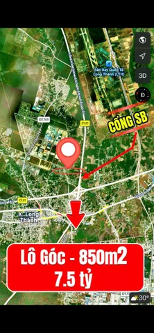Chính chủ bán lô góc 850m2 khu Bưng Môn Phường Long Thành