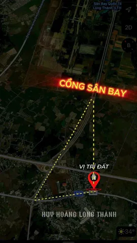 Bán gấp 260m2 Full thổ cư ngay đường 60m vào sân bay thích hợp kinh doanh