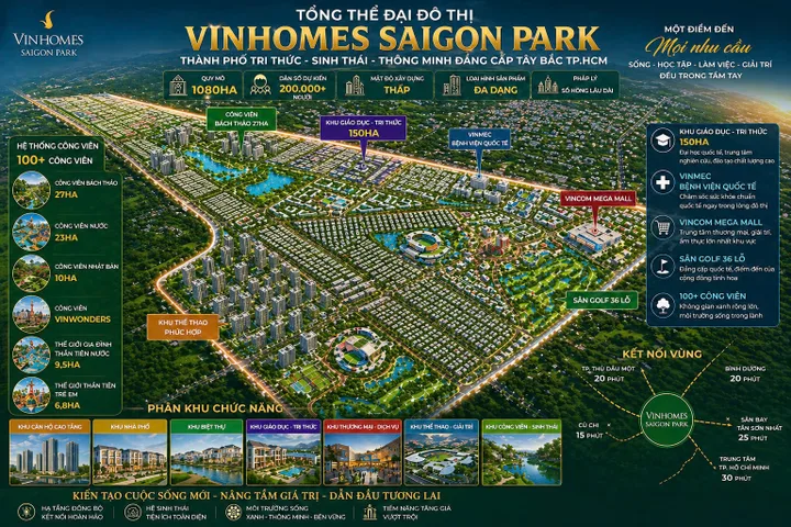 Đại đô thị Vinhomes SaiGon Park mở booking. Cơ hội sở hữu nhà Vinhomes f0 chỉ 1,7-2 tỷ!