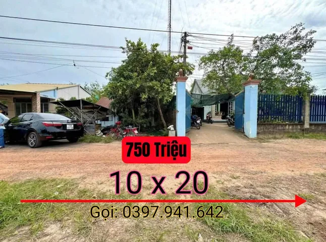 Lô đất 10 x 20 full thổ cư ngay chợ cầu xe trảng bàng tây ninh-gọi: 0397 941 642