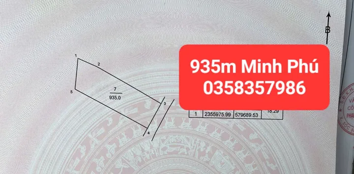 Bán đất 935m² có sẵn 400m² thổ cư ngang 17.4m giá 12.7 tỷ tại Xã Kim Anh