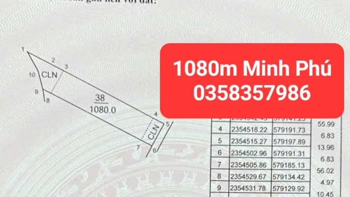 Bán đất 1080m² có sẵn 400m² thổ cư ngang 13.96m giá 18.45 tỷ tại Xã Kim Anh