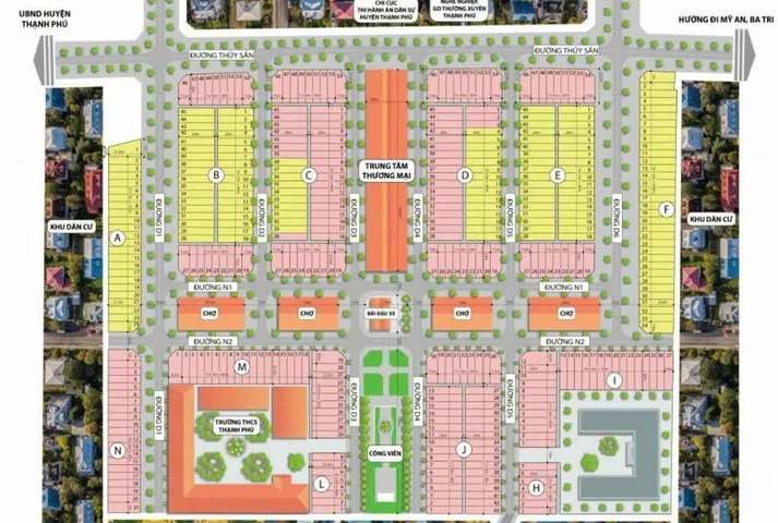 BÁN ĐẤT NỀN TẠI TRUNG TÂM THỊ TRẤN THẠNH PHÚ
