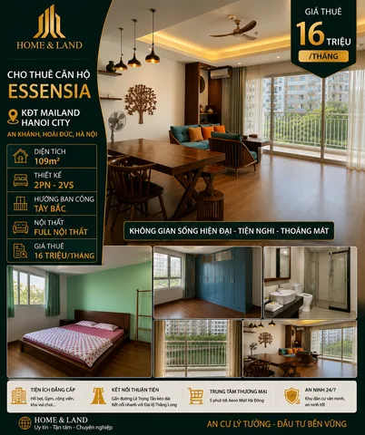 CHO THUÊ CĂN HỘ CHUNG CƯ ESSENSIA 2PN-2VS