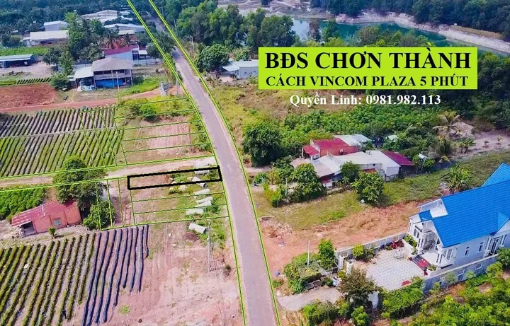 Góc 2MT - 480TR - Cách Chợ Phường 900m - Ra TTTM Vincom 5p - Đất Minh Hưng - Chơn Thành