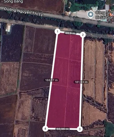 Bán đất 10696m² full thổ cư ngang 60m giá 24 tỷ tại Xã Xuân Thới Sơn