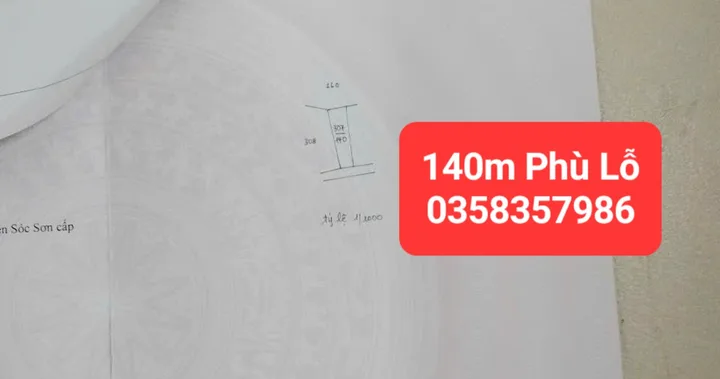 Bán nhà 140m² có sẵn 50m² thổ cư ngang 6m giá 9.7 tỷ tại Xã Sóc Sơn