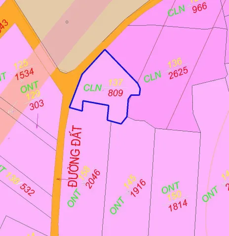 Bán đất 809m² ngang 32m giá 1.5 tỷ tại Xã Biển Hồ