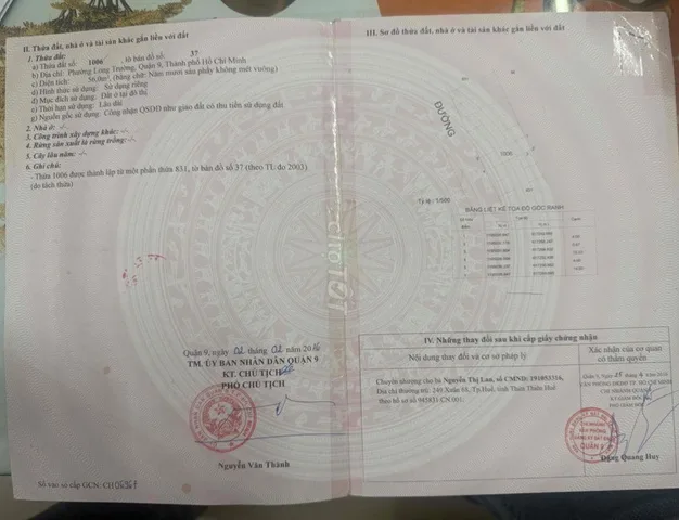 Nhà Đất phường Long Trường Quận 9